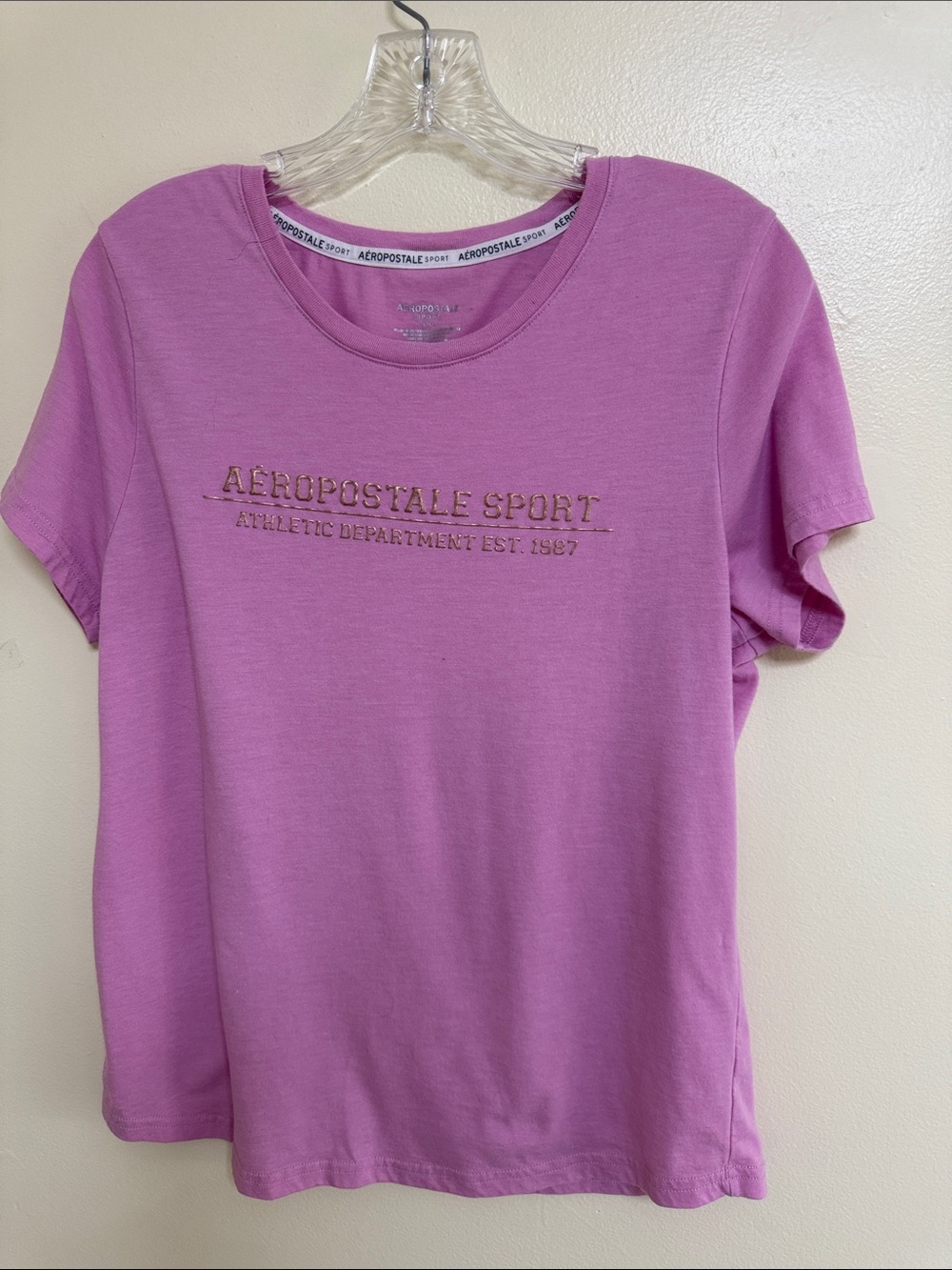 Aeropostale Pink Short Sleeve Logo Tee